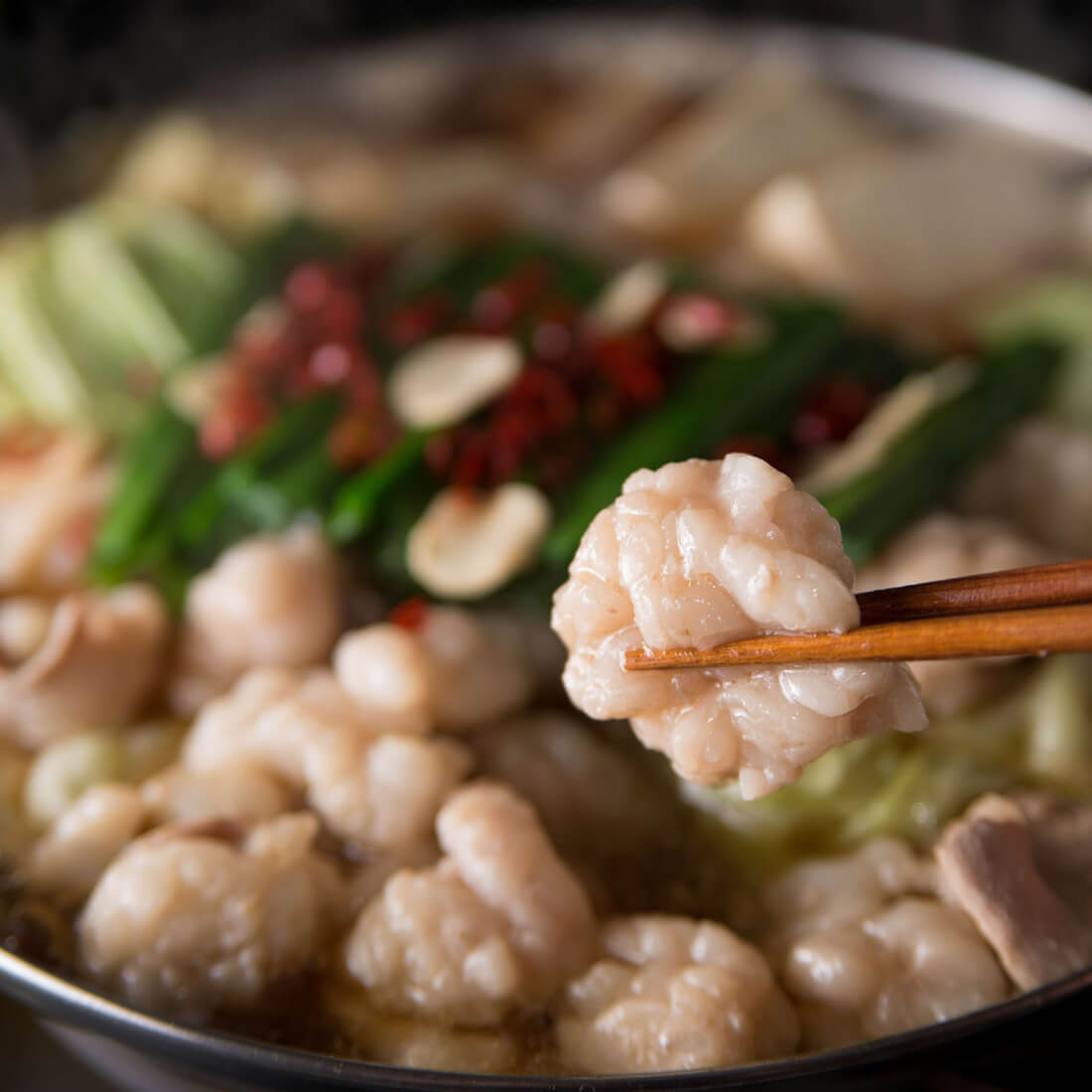 海千博多もつ鍋（醤油味）（短冊のしのみ対応）