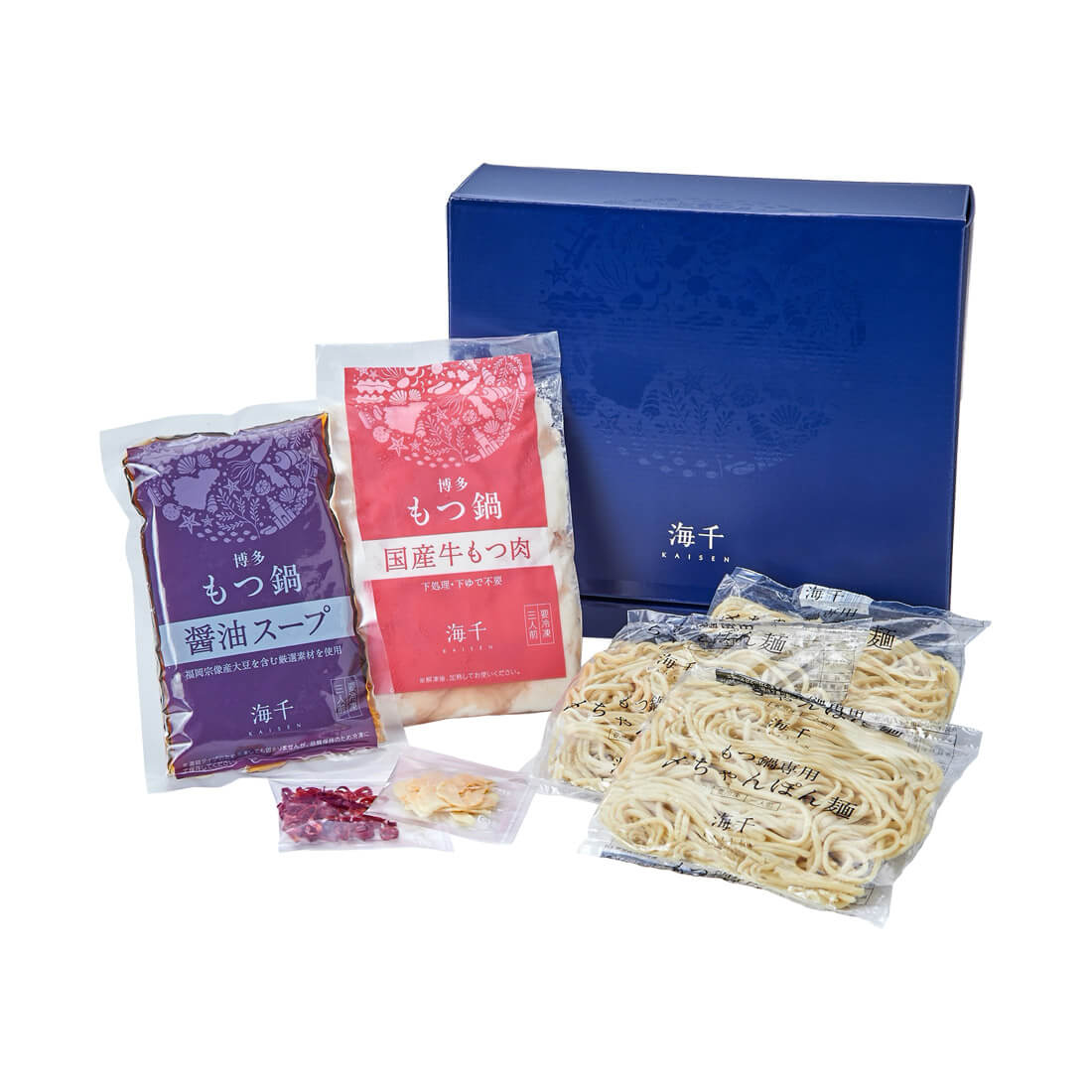 海千博多もつ鍋（醤油味）（短冊のしのみ対応）