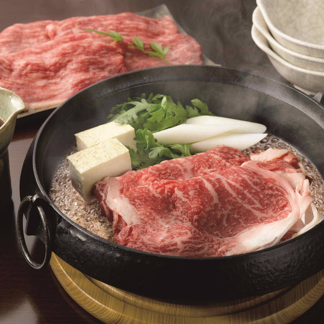 高橋畜産蔵王和牛ロースすき焼（山形）（短冊のしのみ対応）