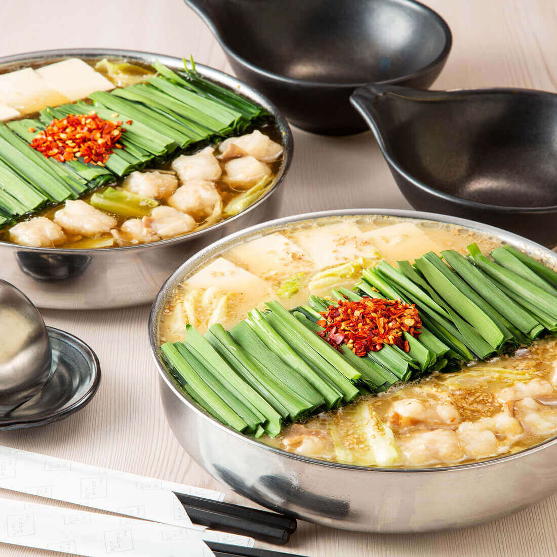 博多もつ鍋おおやま食べ比べセット（みそ・しょうゆ）（短冊のしのみ対応）