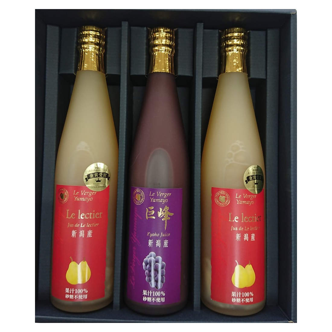 ヤマヨルレクチェと巨峰ジュース500ml×3本セット（新潟）