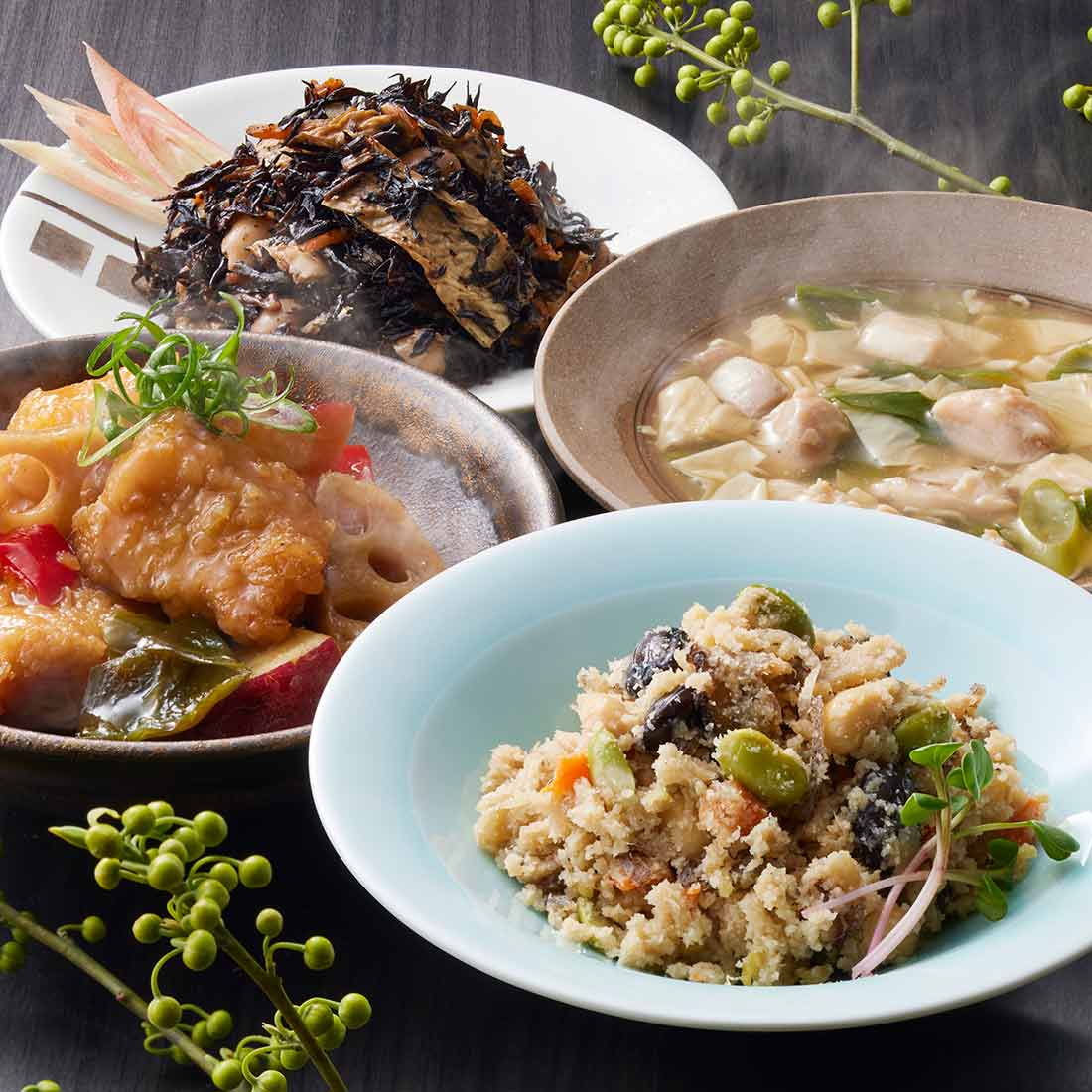 梅の花4種の惣菜詰合せ（計8袋）（短冊のしのみ対応）