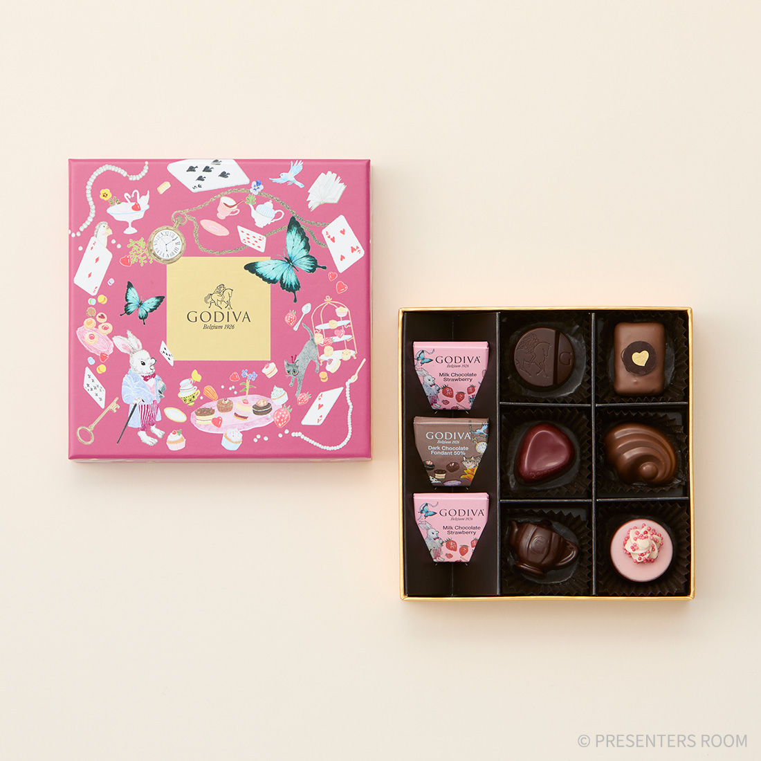 ゴディバ アリスのティーパーティ アソートメント 9粒入