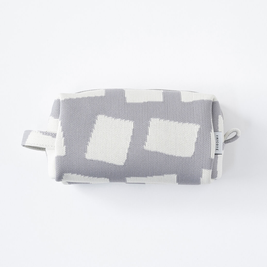 TRICOTE / スクエア柄 ニットポーチ（M）