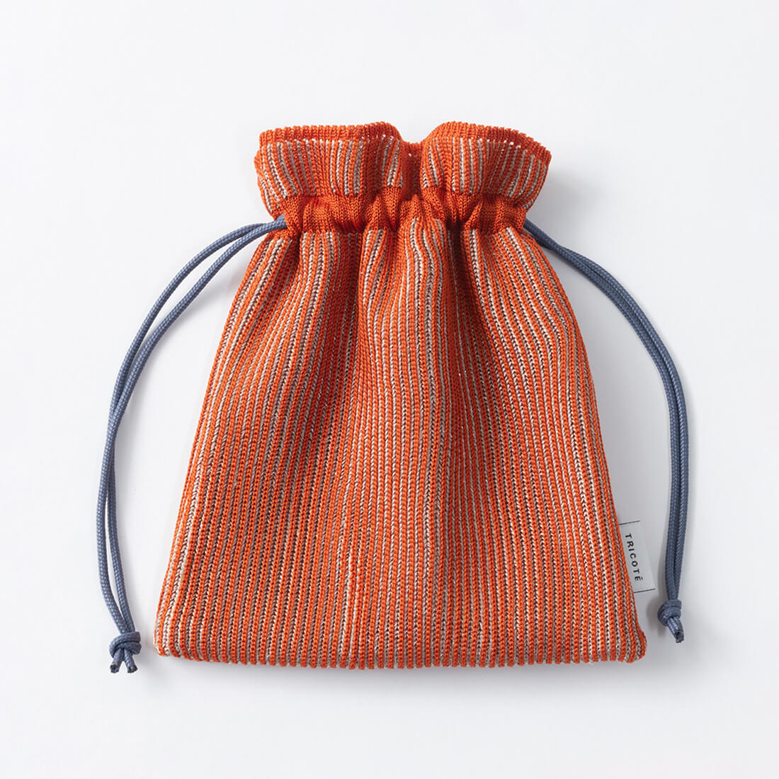 TRICOTE / 【en】ラメ入りリブ編みポーチ オレンジ