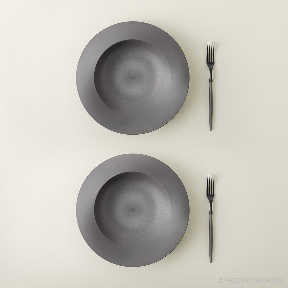 ARAS 【パスタセット】深皿スクープ グレー×2 フォーク×2のギフト通販