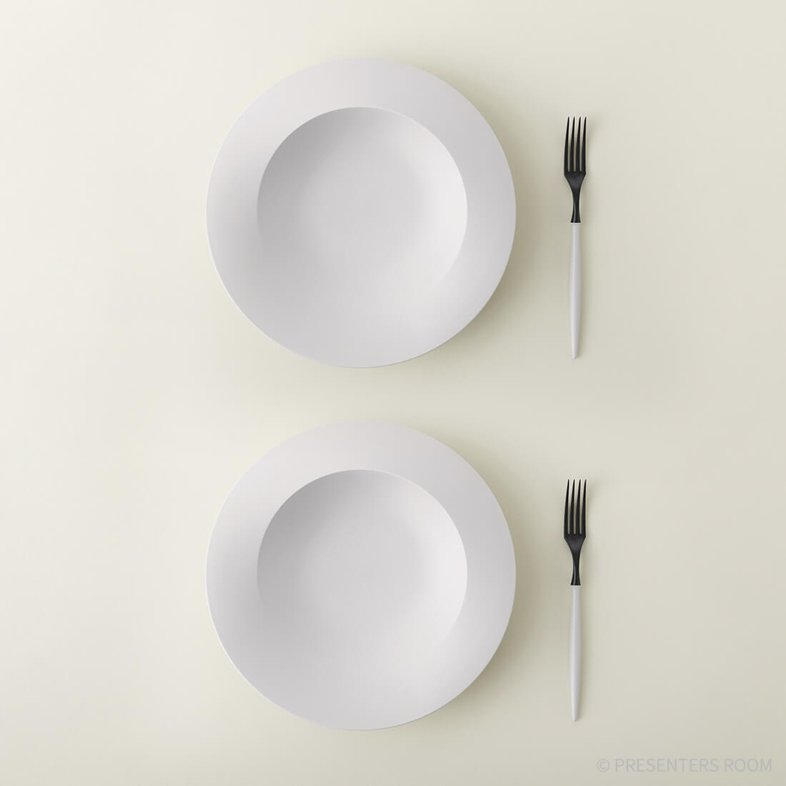 ARAS 【パスタセット】深皿スクープ ホワイト×2 フォーク×2のギフト