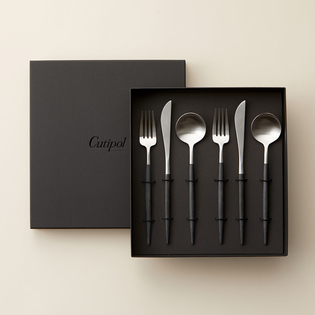 クチポール / GOA 6本セット（ブラック×シルバー）