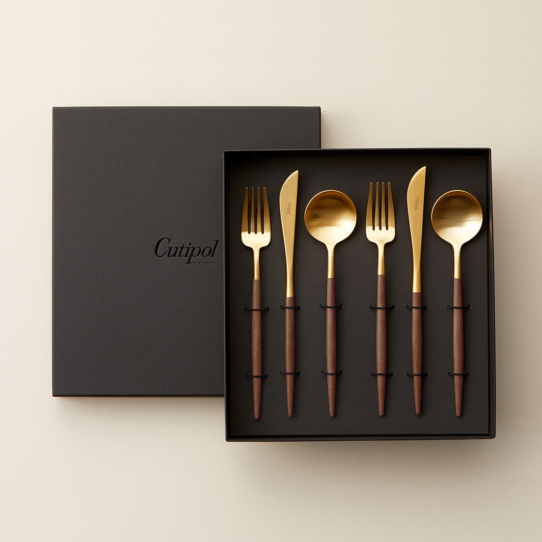 クチポール / GOA 6本セット（ブラウン×ゴールド）