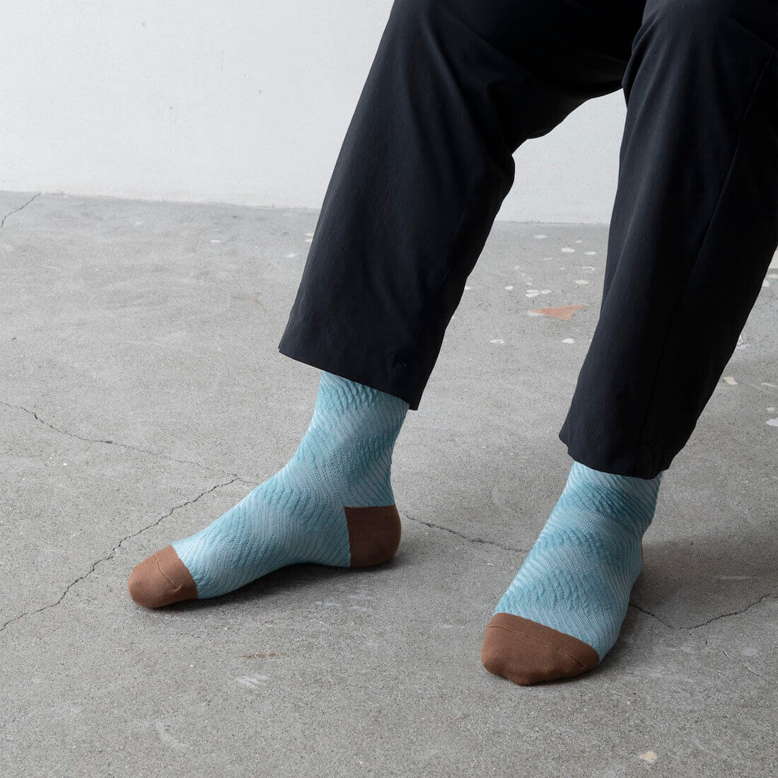 TRICOTE（トリコテ）BUMPYBLURSTRIPESOCKS【ミント】