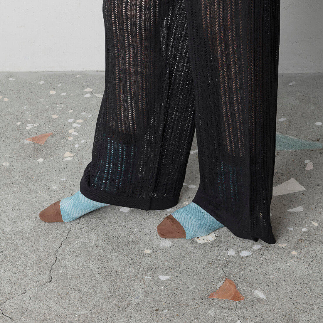 TRICOTE（トリコテ）BUMPYBLURSTRIPESOCKS【ミント】