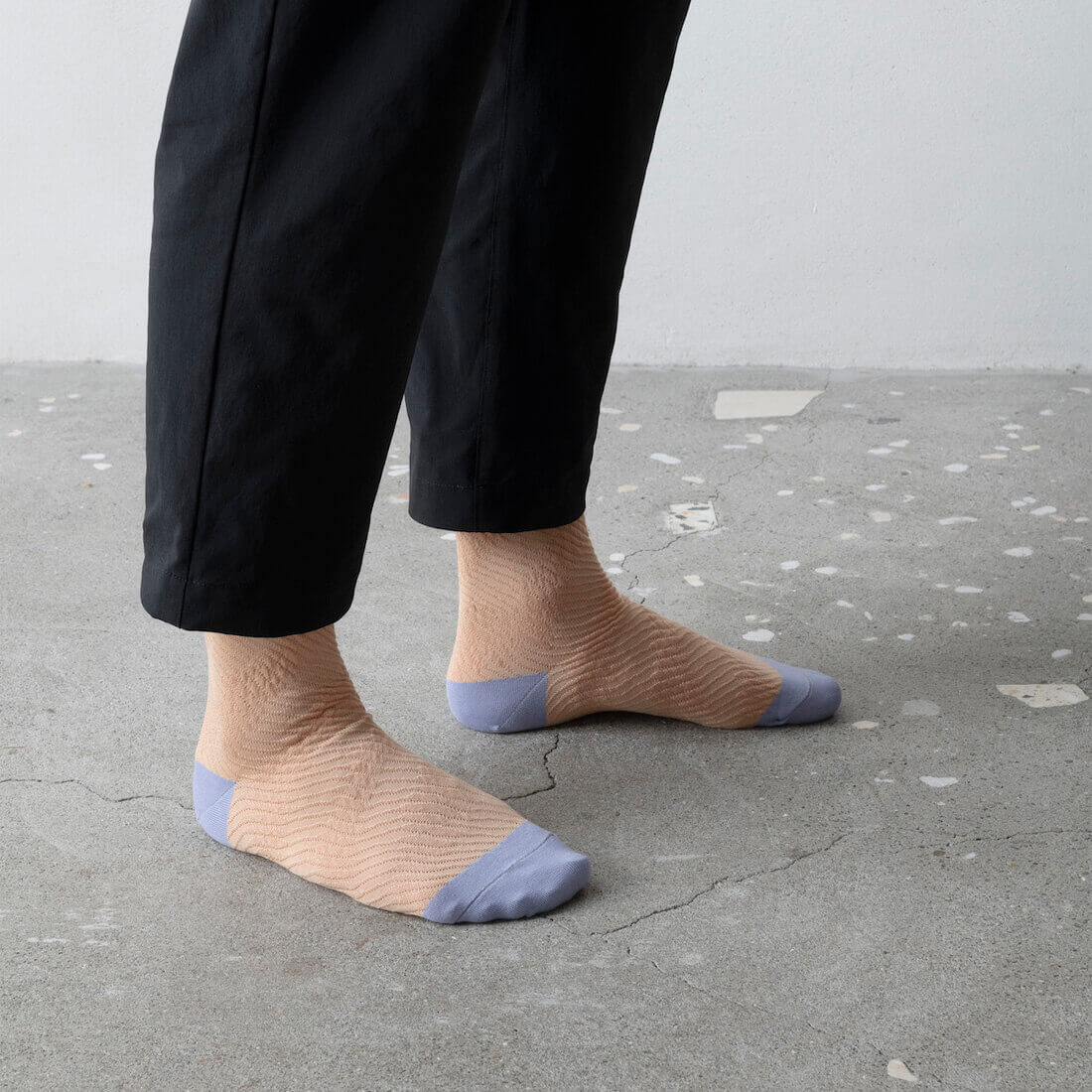 TRICOTE（トリコテ）BUMPYBLURSTRIPESOCKS【オレンジ】