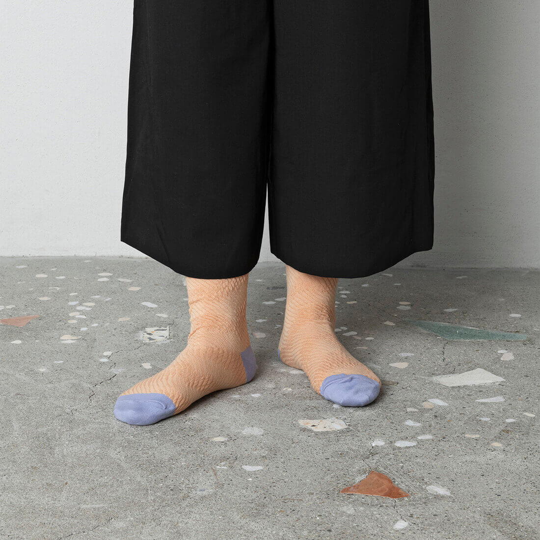 TRICOTE（トリコテ）BUMPYBLURSTRIPESOCKS【オレンジ】