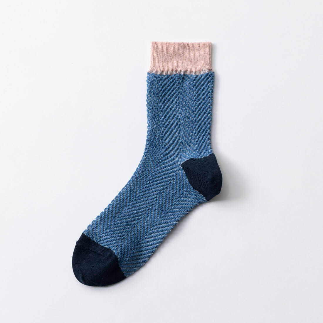 TRICOTE（トリコテ）HERRINGBONEBUMPYSOCKS【ブルー】