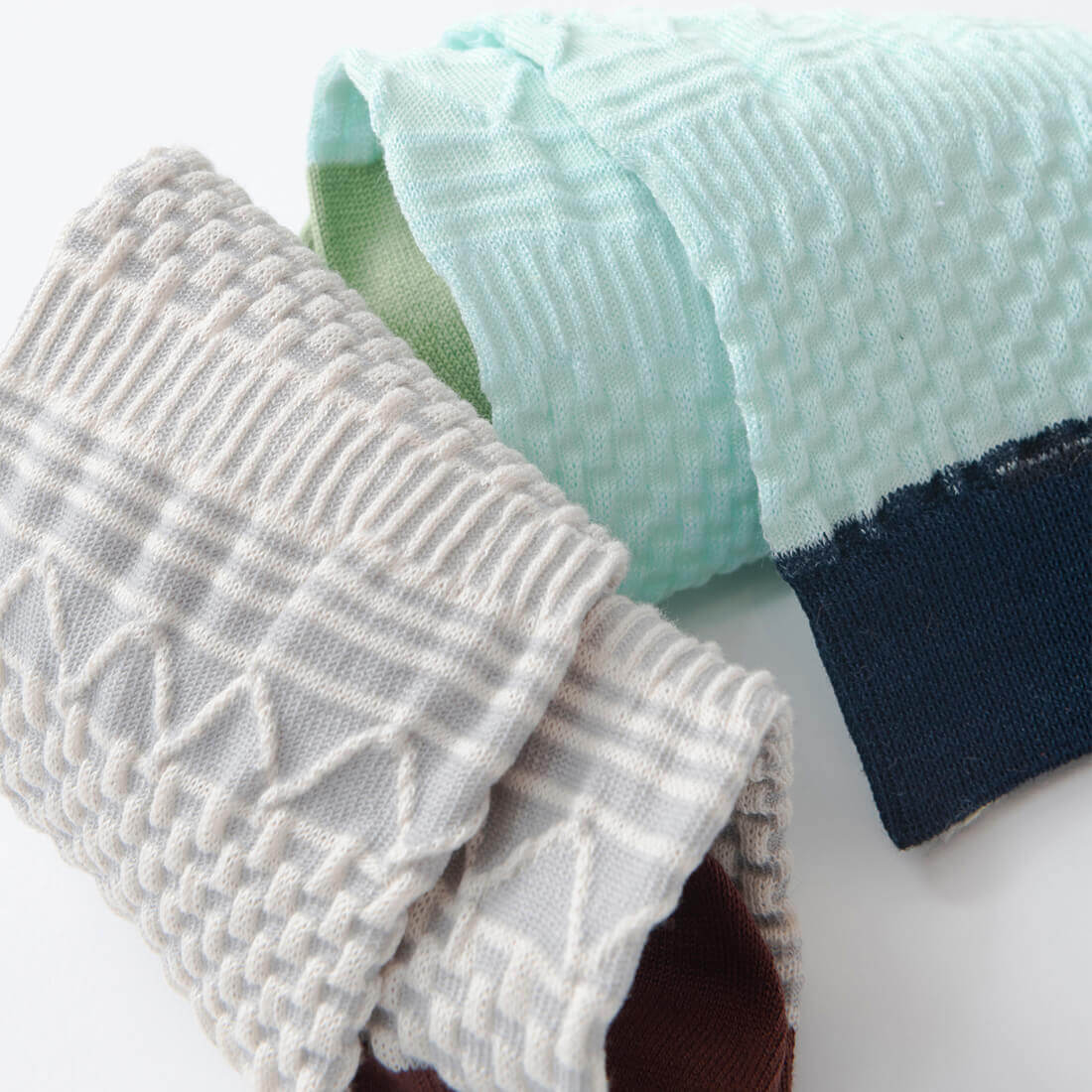 TRICOTE（トリコテ）BUMPYNORDICSOCKS【ブルー＋アイボリー】