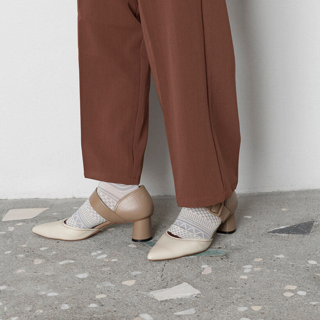 TRICOTE（トリコテ）BUMPYNORDICSOCKS【アイボリー】