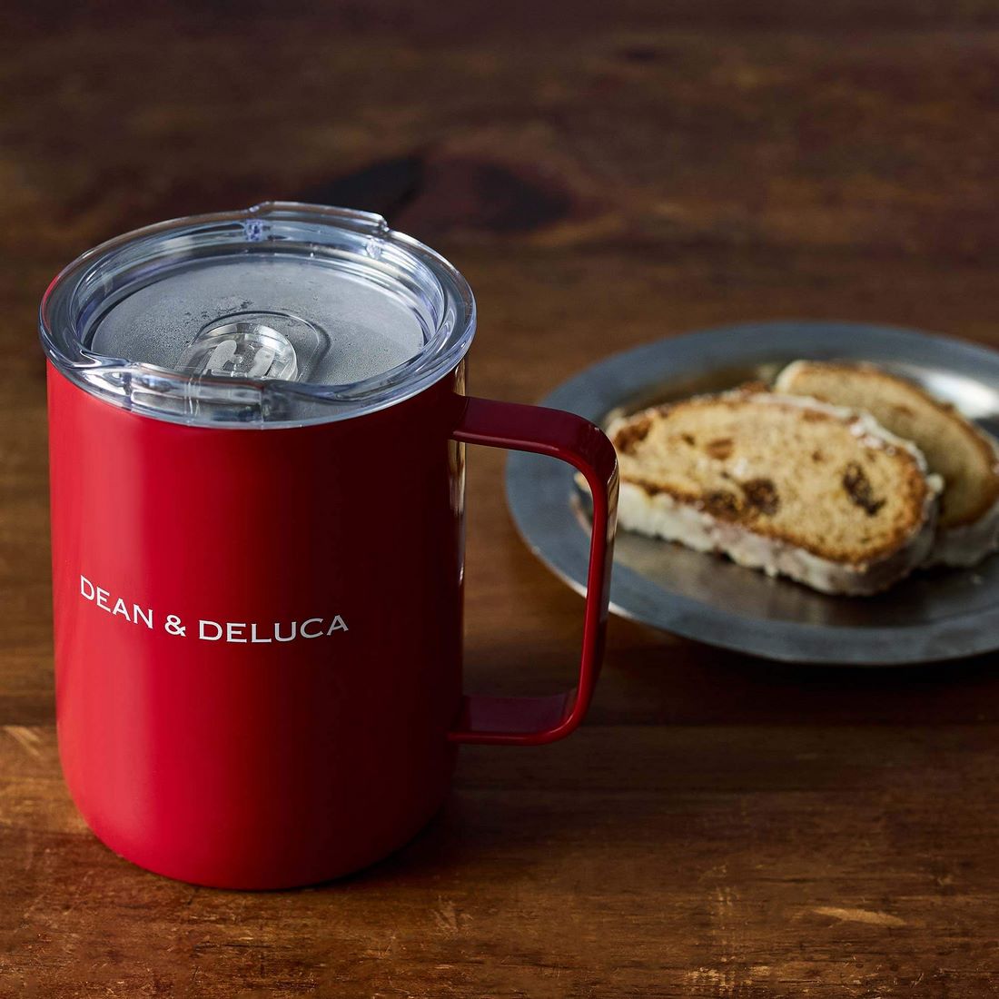DEAN＆DELUCA蓋付ステンレスマグレッド360ml（冬季限定）