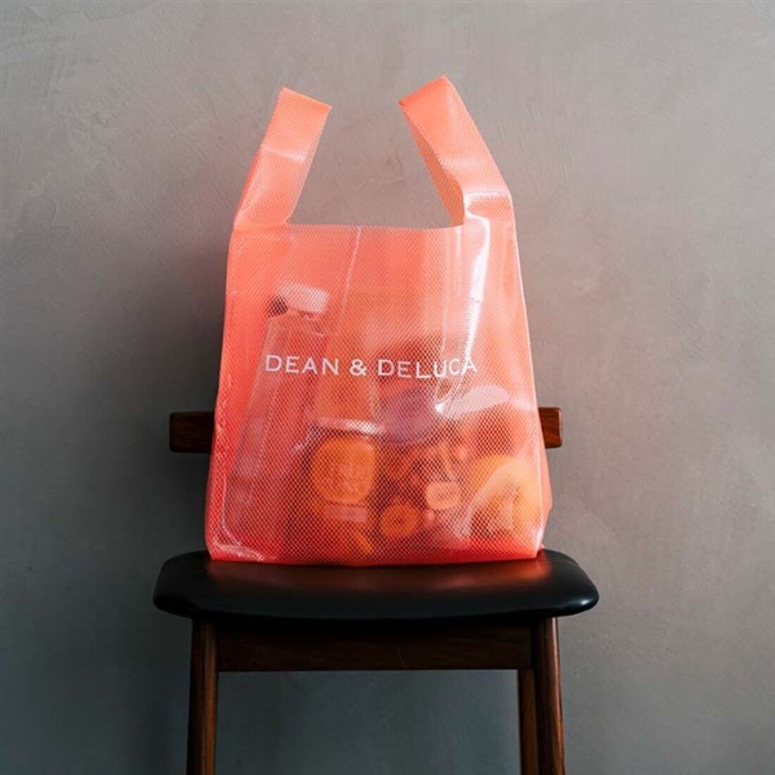 DEAN & DELUCA ショッピングバッグEVA コーラルオレンジ