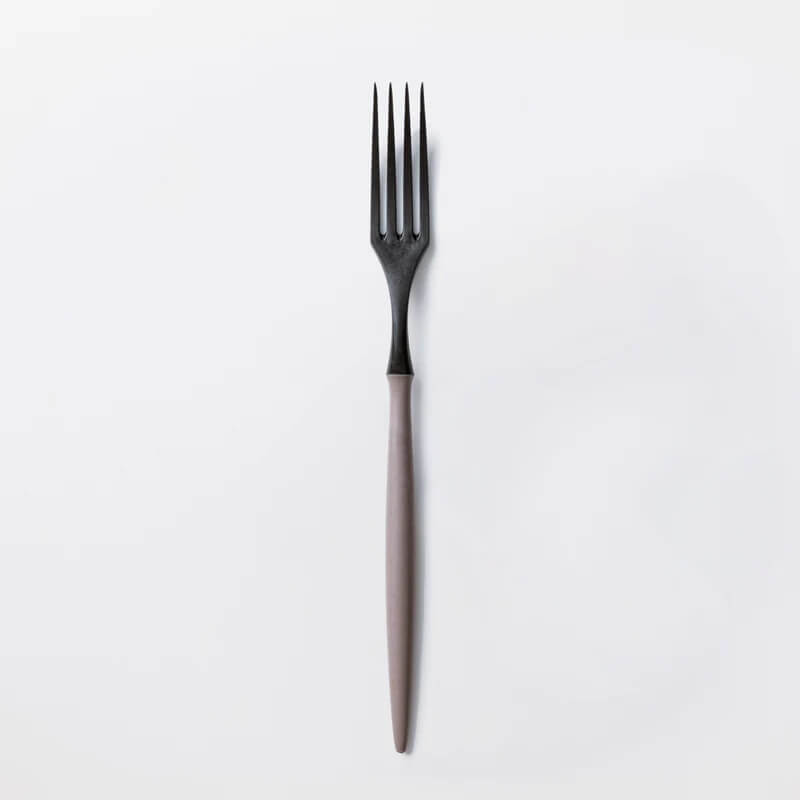 ARAS ピンクグレー×グレー＋カードカタログセット（大皿ウェーブ＆ナイフ＆フォーク）※メインのカードカタログはお好きなものをお選びください。