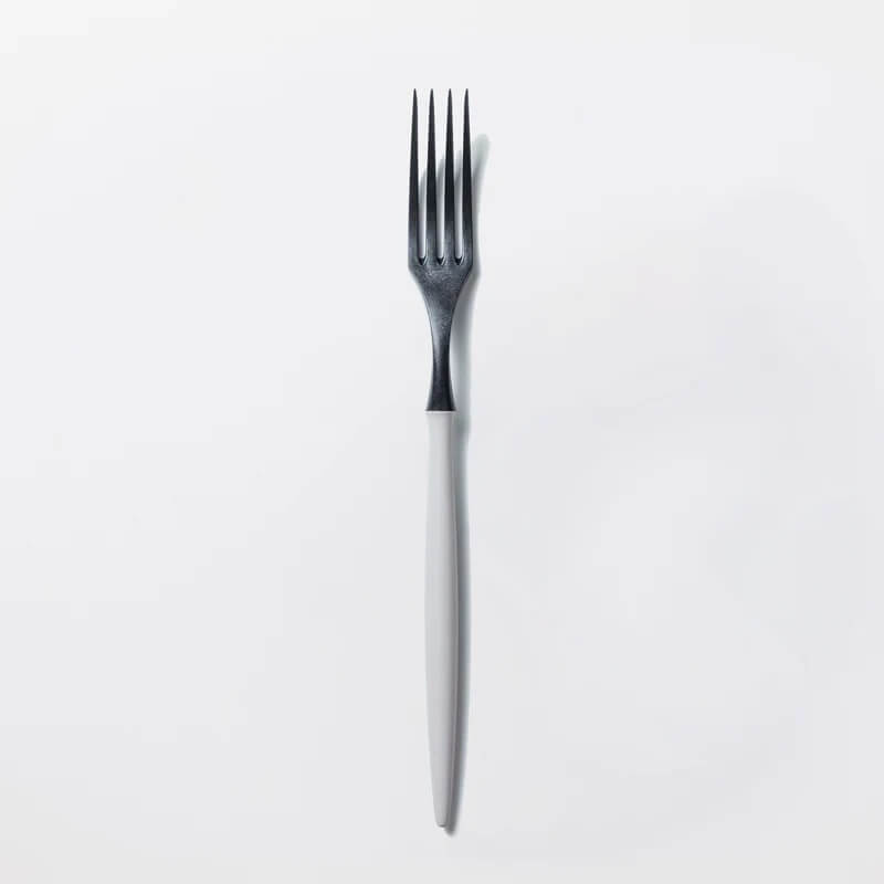 ARAS ホワイト×グリーングレー＋カードカタログセット（大皿ウェーブ＆ナイフ＆フォーク）※メインのカードカタログはお好きなものをお選びください。