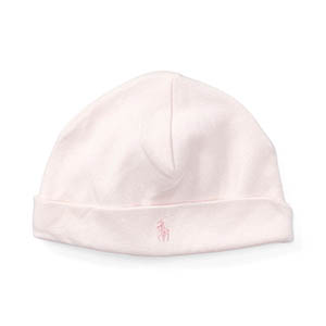 POLO RALPH LAUREN / Polo ポニー コットン インターロック ビーニー（ピンク）