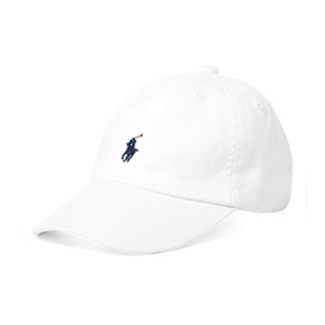 POLO RALPH LAUREN / コットン チノ ベースボール キャップ（ホワイト・5-7歳）