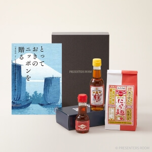とっておきのニッポンを贈る ＜弥(あまね)＞+岩井の胡麻油 / 祝のギフトセット・坂利製麺所 / 紅白めでたにゅう麺