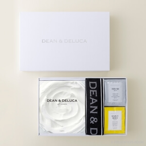 DEAN & DELUCA ギフトカタログ(ブックタイプ)＜WHITE-BC(ホワイト-BC)＞+ティータオル・ドリップコーヒーセット（ブラック）
