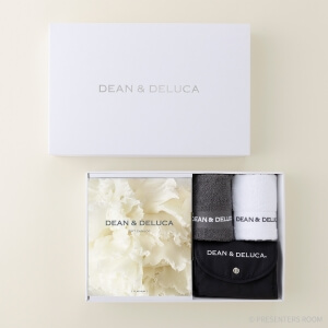DEAN & DELUCA ギフトカタログ(ブックタイプ) ＜PLATINUM-BC(プラチナ-BC)＞+ハンドタオル・ショッピングバッグ（ブラック）セット