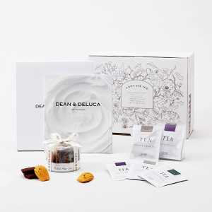 DEAN & DELUCA 引出物宅配便セット（プティフールセック & ティーセレクション）※メインのカタログギフトはDEAN & DELUCAカタログのお好きなコースをお選びください。【10セット以上でご注文ください】