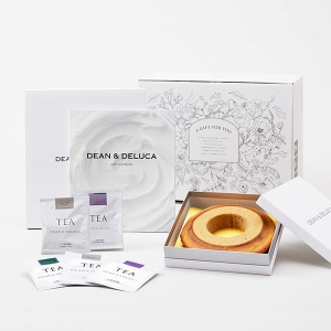 DEAN & DELUCA 引出物宅配便セット（バウムクーヘン & ティーセレクション）※メインのカタログギフトはDEAN & DELUCAカタログのお好きなコースをお選びください。【10セット以上でご注文ください】