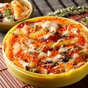 蝦夷あわび・いくら・帆立松前漬（短冊のしのみ対応）