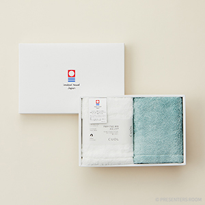 CUOL タオルではじめるスキンケア / フェイスタオル　ホワイト×ミント