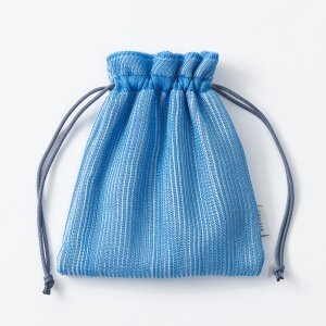 TRICOTE / 【en】ラメ入りリブ編みポーチ ブルー