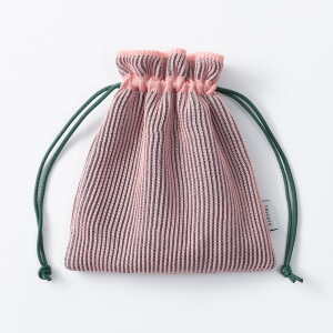 TRICOTE / 【en】ラメ入りリブ編みポーチ ピンク