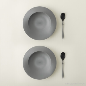 ARAS / 【カレーセット】深皿スクープ グリーングレー×2 カレースプーン×2