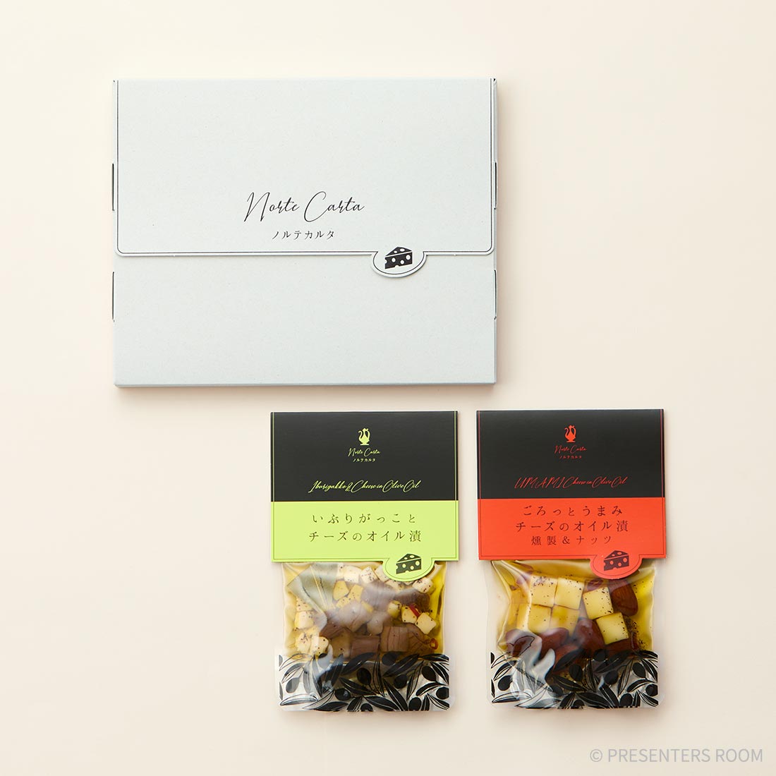 Norte Carta / チーズのオイル漬け2種 パウチ ギフトボックス
