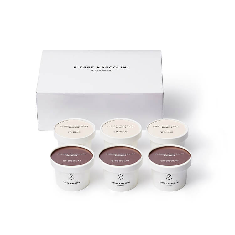 PIERRE MARCOLINI / グラス （ショコラ&ヴァニーユ) 2種x3個入り