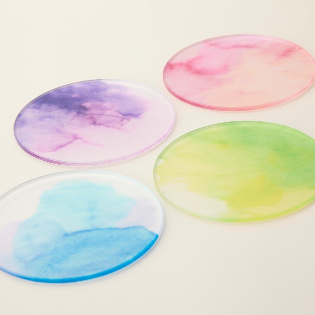 toumei / あわいろ coaster 木箱入り4枚セット