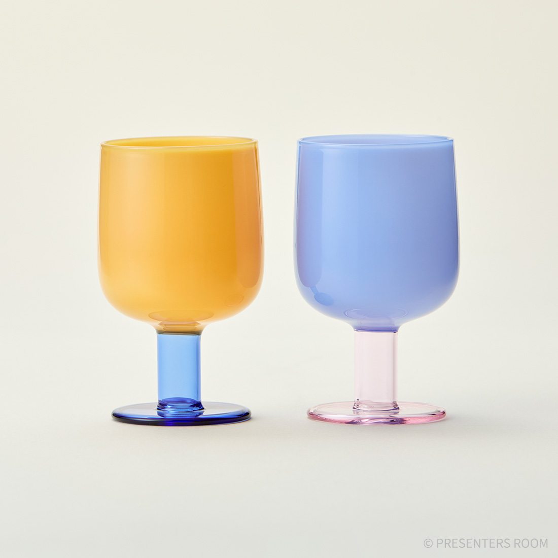 amabro / TWO TONE WINE GLASS ペア(Yellow×Blue / Blue×Pink)