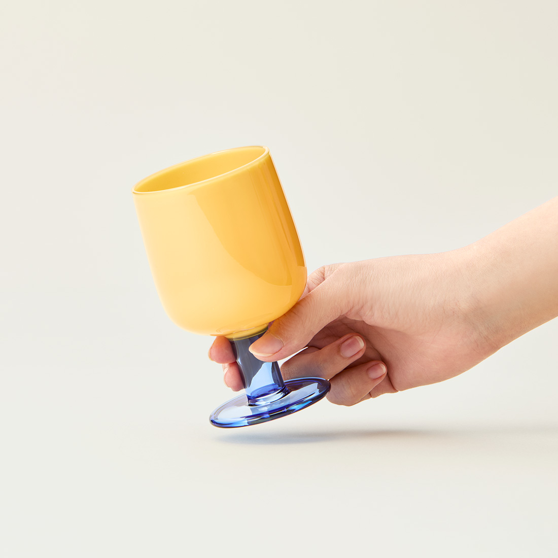 amabro / TWO TONE WINE GLASS ペア(Green×Amber / Yellow×Blue)