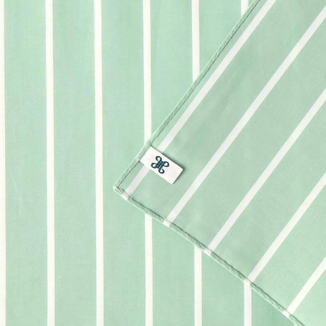 H TOKYO / ハンカチ ミントオーガニックサテンストライプ