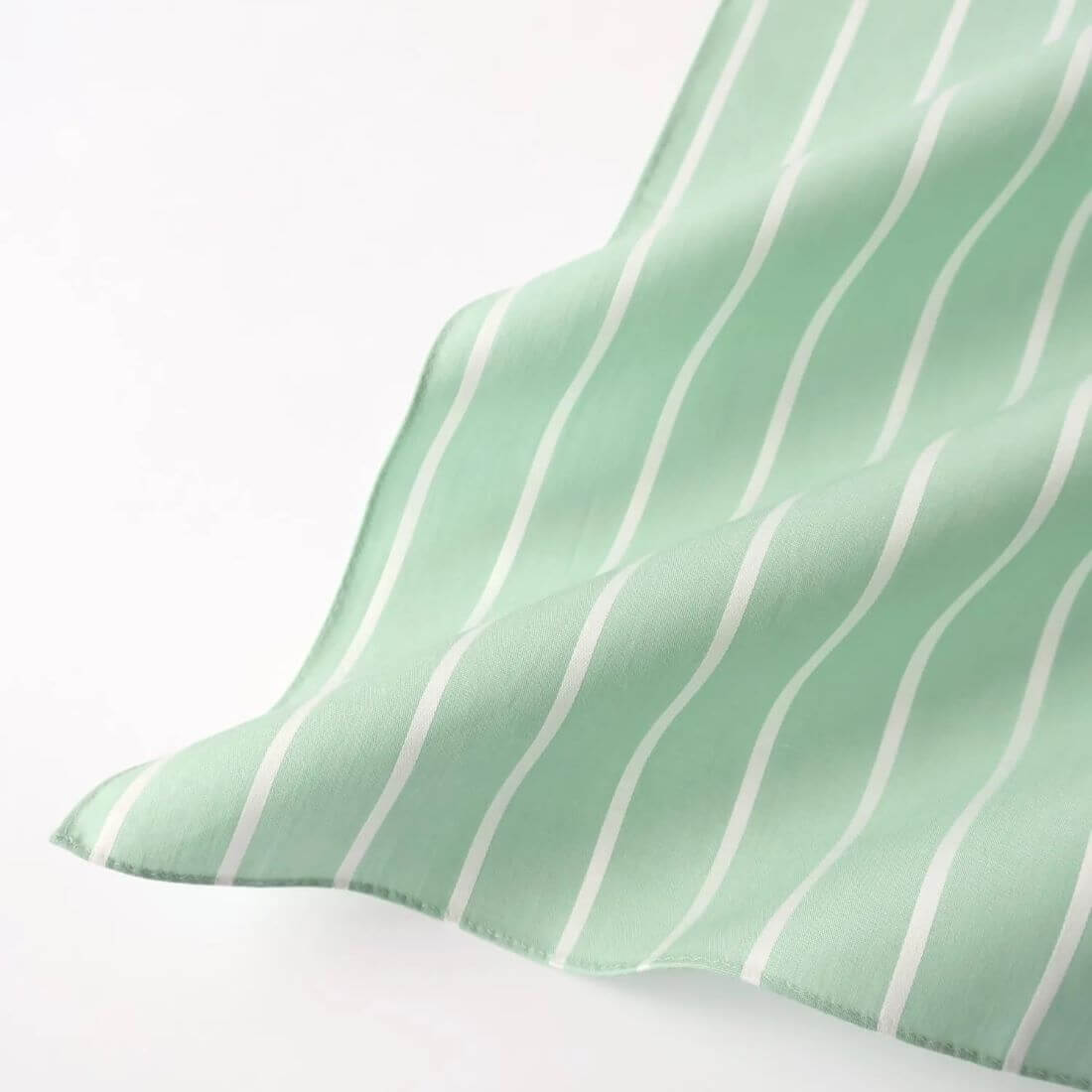 H TOKYO / ハンカチ ミントオーガニックサテンストライプ