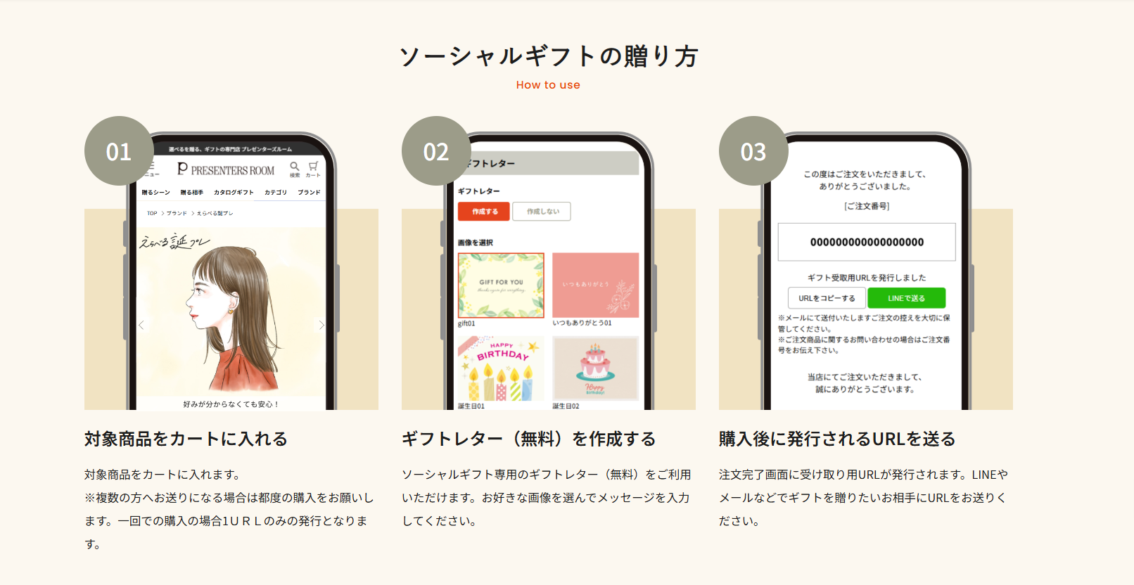 送り方 受け取り方