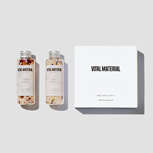 VITAL MATERIAL / アロマハーブバスソルト デュオセット（ヒーリングローズ・アクアシャイン）