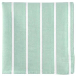 H TOKYO / ハンカチ ミントオーガニックサテンストライプ