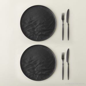 ARAS / 【ディナーセット】大皿ウエーブ×2 フォーク×2 ナイフ×2