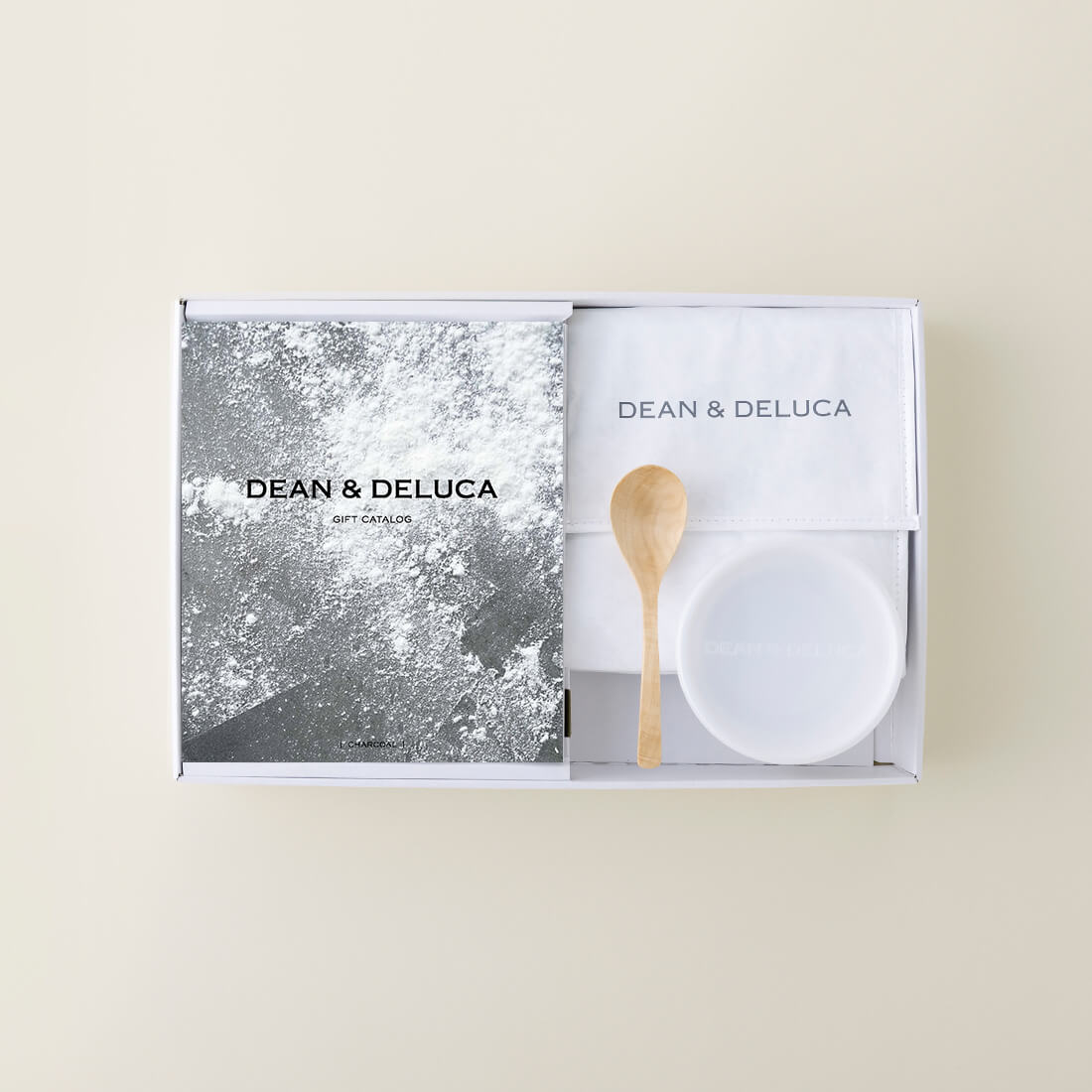 DEAN & DELUCA ギフトカタログ(ブックタイプ)＜CHARCOAL-BC(チャコール-BC)＞+ランチバッグセット（ホワイト）