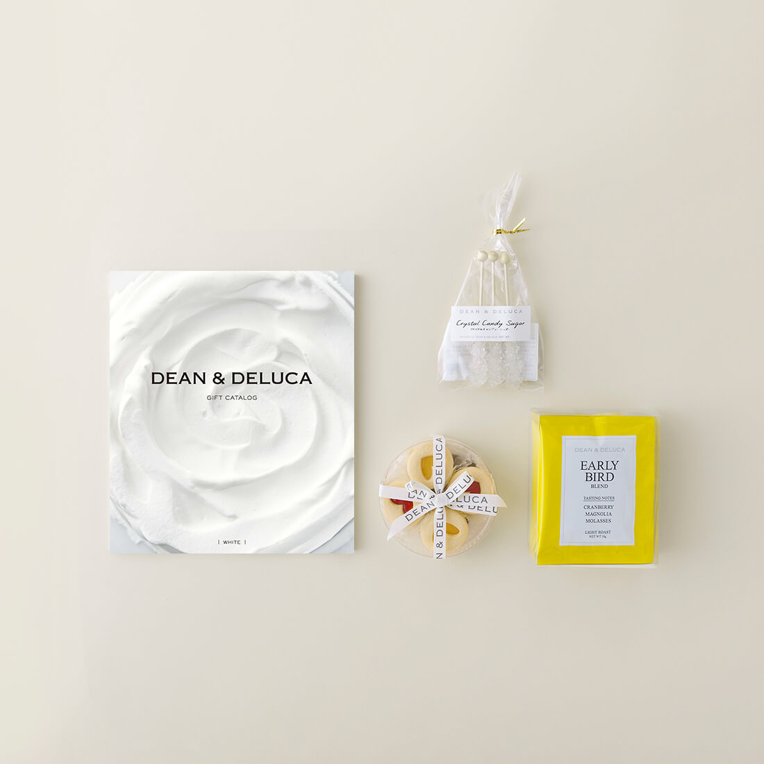 DEAN&DELUCAギフトカタログ(ブックタイプ)＜WHITE-BC(ホワイト-BC)＞+ハートジャムサンドクッキー＆コーヒーセットE
