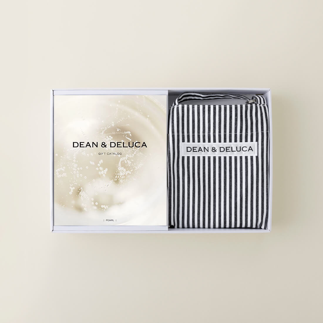 DEAN & DELUCA ギフトカタログ(ブックタイプ)＜PEARL-BC(パール-BC)＞+エプロンセット(ストライプ)